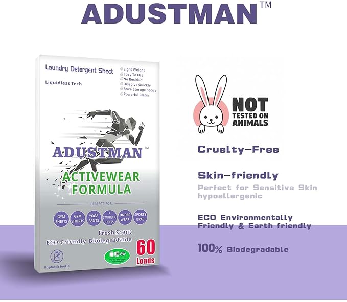 Laundry Detergent Sheets Active Wear Formula Breeze Fresh 120 loads 2 Pack Liquid-less Tech Earth-Friendly More Convenient Wash Laundry Liquid Pods Powder