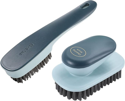 Cleaning Brush Household Small Laundry Brush for Soft Bristle Scrub Clothes Shoe Underwear Fabric Hand Cleaning Brush Pack of 2 Blue
