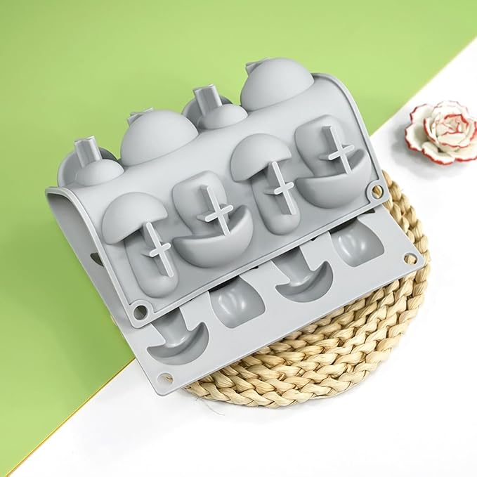 mostsom Silicone Mushroom Molds Nonstick Baking Pan Silicone Molds for Chocolate, Candy, Jelly, Ice Cube, Muffin (Mushroom N_11.92x7x0.88inch)