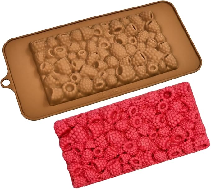 mostsom Chocolate Mold 3D Raspberry Silicone Mold for Fondant Candy Gum Paste Polymer Clay Resin Kitchen Baking Sugar Craft Cake Cupcake Decorating Tools (K_ 8.88x4.16x0.48 inch)