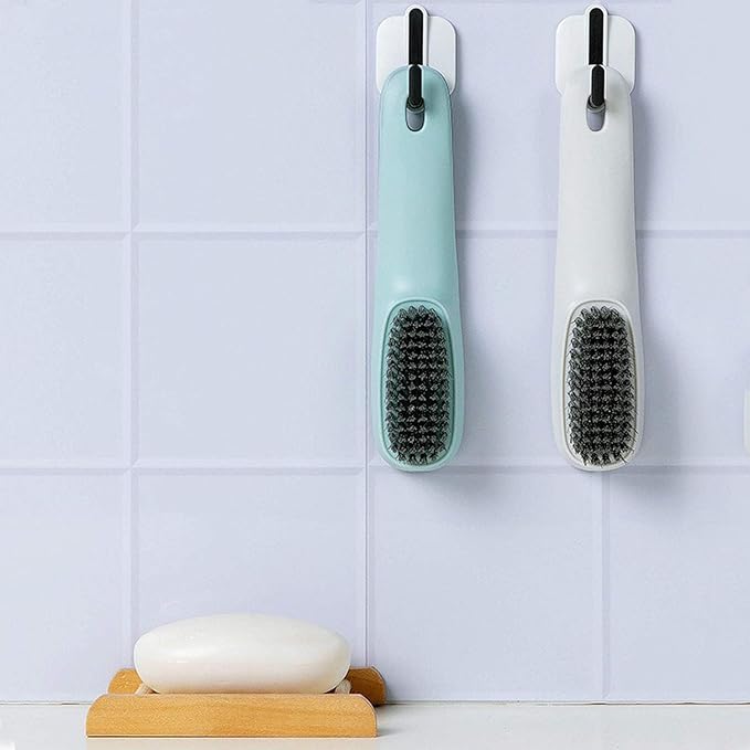 Cleaning Brush Household Small Laundry Brush for Soft Bristle Scrub Clothes Shoe Underwear Fabric Hand Cleaning Brush (Gray)