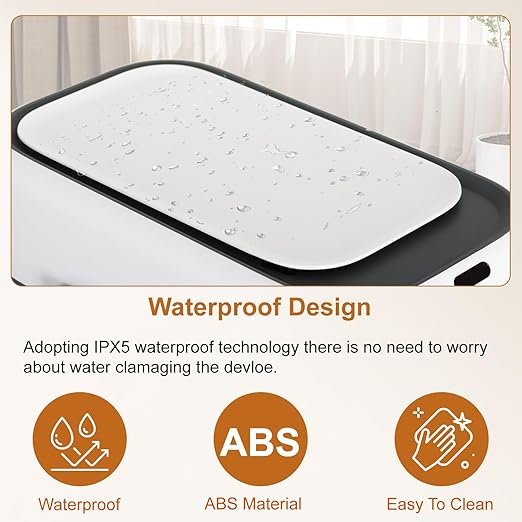 FDW Bathroom Trash Can with Lid, Small Touchless Garbage Bin, Automatic Motion Sensor Waste Bin, Waterproof 2.2 Gallon Slim Trash Can for Home, Office, Bedroom