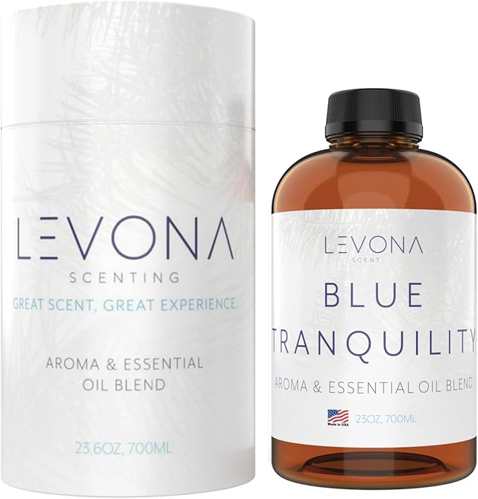Levona Scent Pure Essential Oils: Blue Tranquility Essential Oils - Home Luxury Scents for Diffusers for Home, Hotel & Office - Scented Fragrance Oil Blends - Essential Oil for Humidifiers - 700 Ml