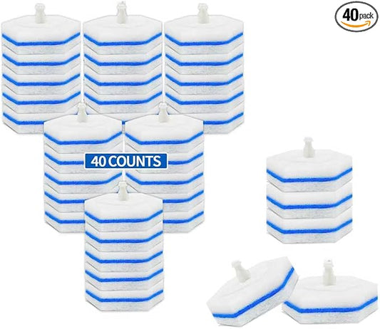 Aimery 40 Count Blue Disposable Toilet Bowl Wand Refills – Easy Clean & Fresh Bathroom