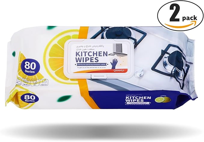 Kitchen Cleaning Wipes Airfryer Cleaner for Microwave, Air Fryers,Cooktops,Appliance Kitchen Cleaning Cloths Professional Grade Heavy-Duty Cleaning Stove Cleaner Lys (160 Total Wipes) (Pack of 2)