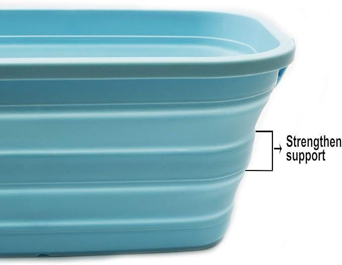 SAMMART 11.6L (3.06 Gallon) Collapsible Rectangular Handy Basket/Bucket (Sea Angel, 1)