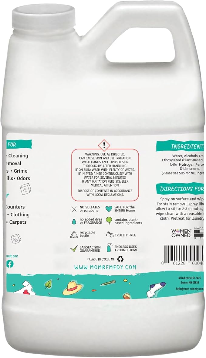 MOMREMEDY Hydrogen Peroxide All Purpose Cleaning Spray | Multipurpose Home Cleaner | Fabric and Laundry Stain Remover | All Surface Kitchen and Bathroom | Non Toxic