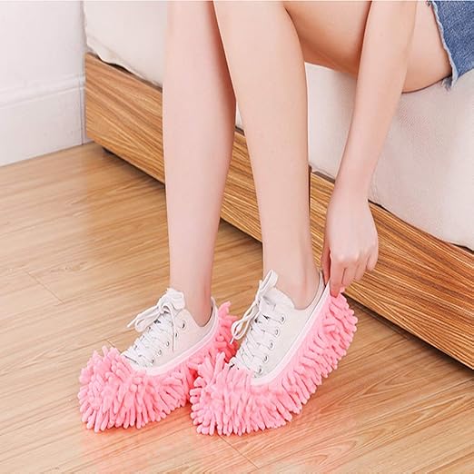Mop Slippers Shoes 5 Pairs (10 Pieces) - Microfiber Cleaning House Mop Slippers Floor Cleaning Tools Shoe Cover Soft Washable Reusable Microfiber Foot Socks Floor Cleaning Tools Shoe Cover