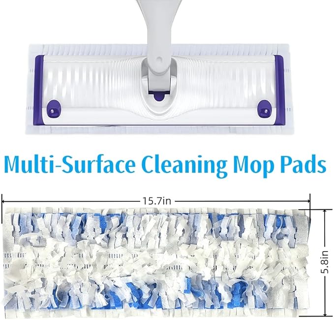 Replacement Pads for S.wiff.er PowerMop Disposable Mop Pads, Floor Mopping Pads, Spare Pack for Floor Cleaning，20 Count