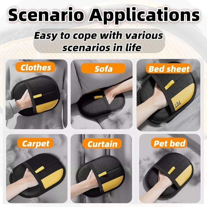 Pet Hair Removal Glove Reusable Electrostatic Gloves Pet Hair Remover for Cats Dogs Carpet Couch 2025 New Grooming Glove Tool（1PCS）
