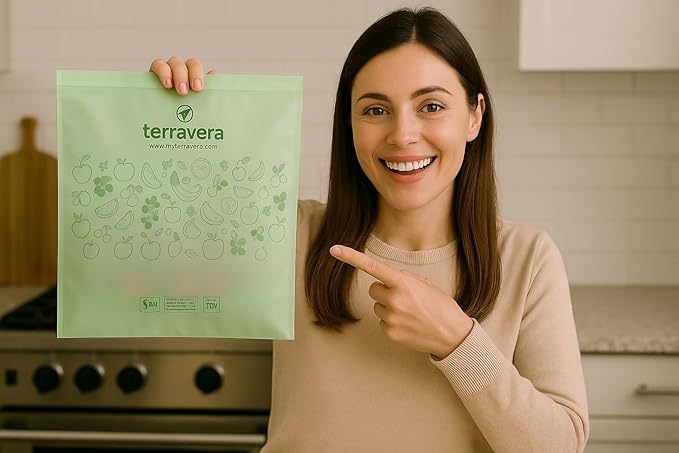 Compostable Trash Bags Flat Top | BPI & OK Home Certified ASTM D6400 Standards | Heavy Duty Kitchen & Yard Waste Bags (13 Gallon Flat Top (50 Count) with Gallon Freezer Bags (50 Count))