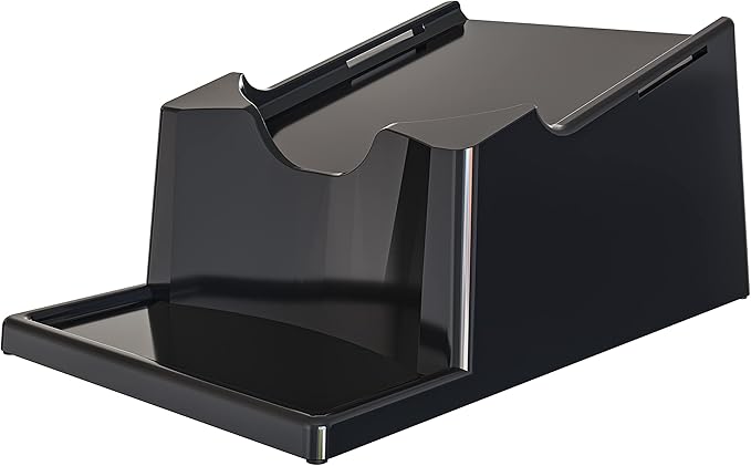 TidyFriend 2 Pack Liquid Laundry Detergent Holder Stand with Drip Tray & Rubber-Grip Feet, Stand for Laundry Room Organization and Storage, Fabric Softener Dispenser with Cup Holder (Black)