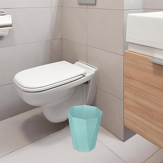 ZXJ Small Trash Can - 1.8 Gallon - Green - Waste Basket - Garbage Bin Bathroom,Kitchen,Office,Dormitory,Camping,Kids Room