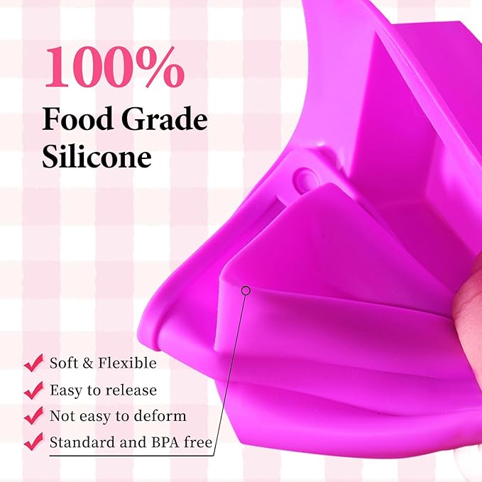 3 Pack 8-Cavity Silicone Granola Bar Molds, Rectangle Protein Bar Mold Silicone Baking Molds for Baking Chocolate Bar, Cereal Bar, Cheesecake, Brownies, Energy Bars, Candy Bar