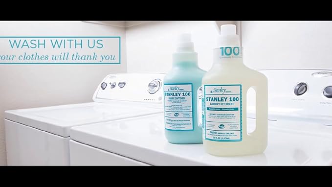 Stanley Home Products 100 Laundry Detergent - Fragrance & Dye Free Cloth Cleaning Product - Unscented, Skin & Color Safe Fabric Cleaner For Washing Infant/Baby Clothes, Sheets & Delicate Cloth