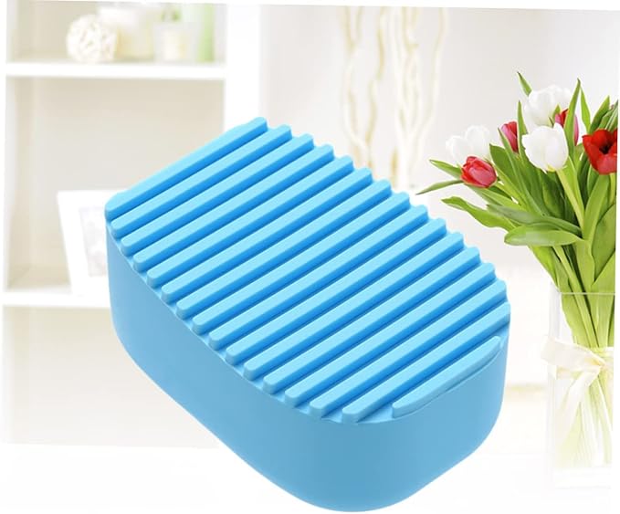 Homoyoyo Candy Color Thick Silicone Laundry Brush Handheld Scrubbing Tool for Clothes Washing Portable Washboard Cleaner Suitable for Home and Travel