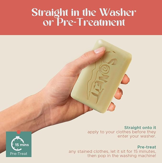 Sonett Organic Traditional Stain Removers Gall Soap, For Blood, Grease, Fruit stains, Highly Effective Against Marks Caused By Ink (Pack of 12)