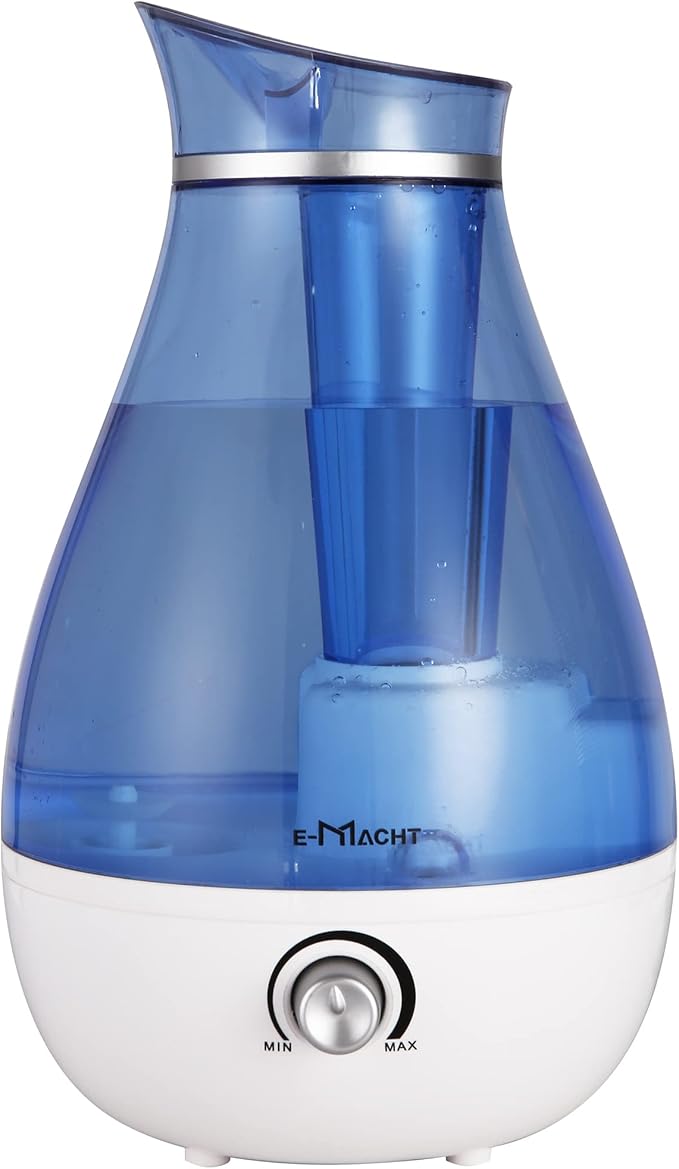 Cool Mist Humidifier - 2.5L Cool Mist Humidifiers for Bedroom Whisper Quiet, Ultrasonic Humidifiers for Baby & Nursery, Air Humidifier for Home Whole House, Easy to Clean, Plant Humidifier with 360° nozzle, Auto Shut-off