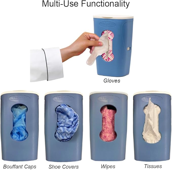 TRONEX 1200 Pack Food Safe Vinyl Gloves and Eco Pack Disposable Gloves Dispensing Box Refillable