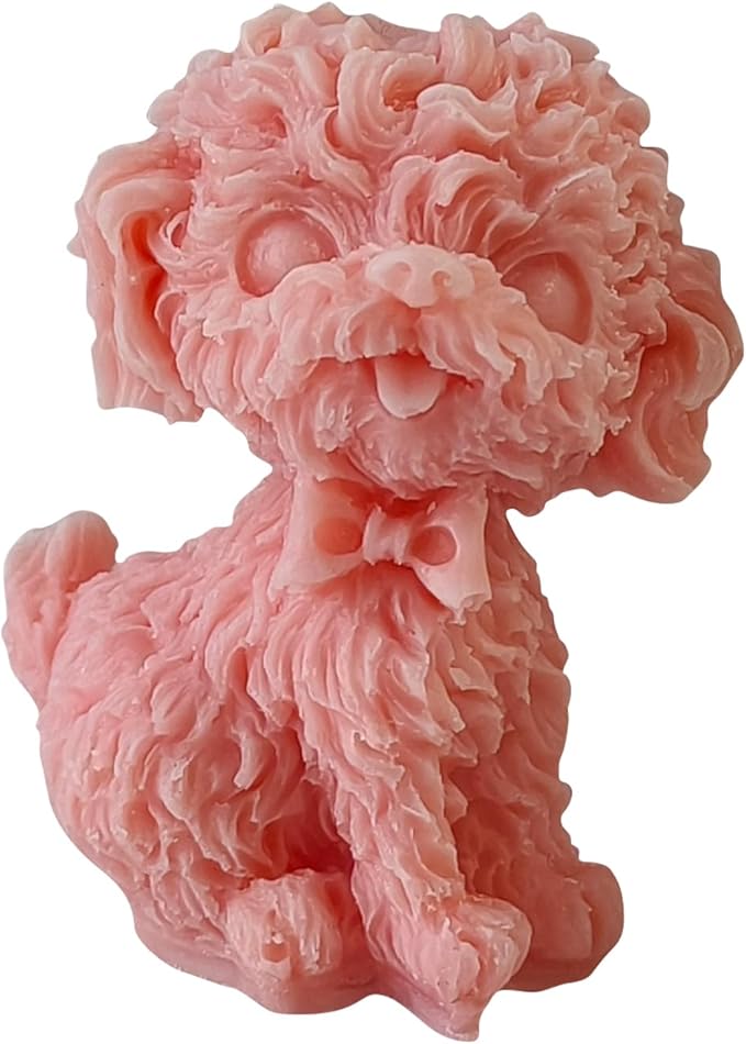 Dog Resin Mold Teddy Mold Hairy Dog Mold Animal Resin Mold Resin Casting Mold Resin Making Molds Silicone Mold for Candle Home Decorate Mold 3D Animal Mold Candle Making Mold