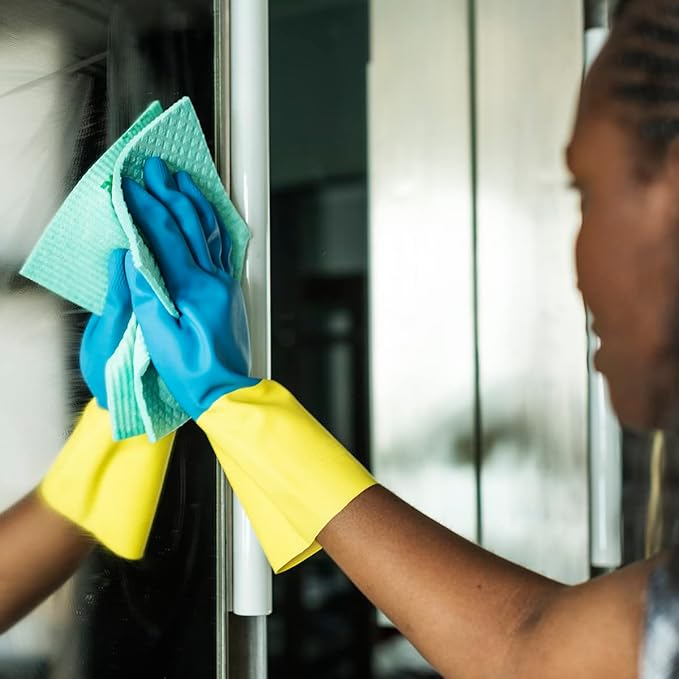 Swedish Dishcloths - 10 Pack Reusable Kitchen Dishcloths - Ultra Absorbent Dish Towels for Washing Dishes - Cellulose Sponge Cloth Cleaning Cloths - Green