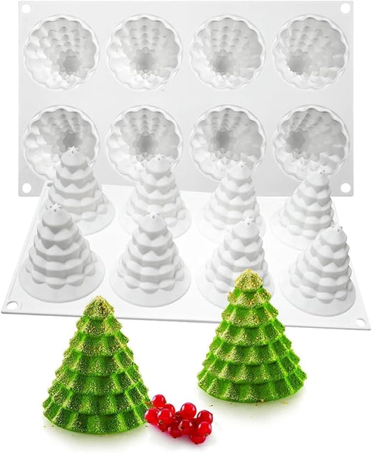 TUKE Christmas Tree Silicone Mold Tree Shaped Molds for Making Handmade Soap Candles, Cake, Jelly Dessert Candy (Christmas Tree J)