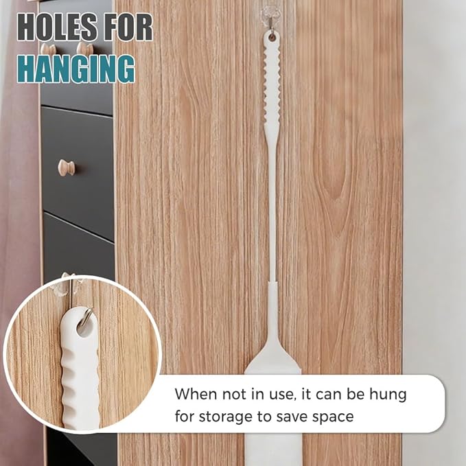 2 Pcs Bendable Gap Dust Cleaner, White Bendable Microfiber Duster for Household, Long Handle Flat Duster for Under Appliances, Crevice Cleaning Tool with Nonwoven Fabric (2pcsWhite)