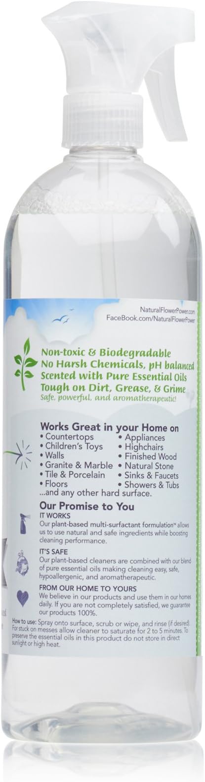 All-Purpose Cleaner Concentrate - Makes 32 Fl Oz Just Add Water - Multi-Surface Cleaning Spray, Non-Toxic, No Harsh Fumes or Chemicals, Child & Pet Safe - Lavender