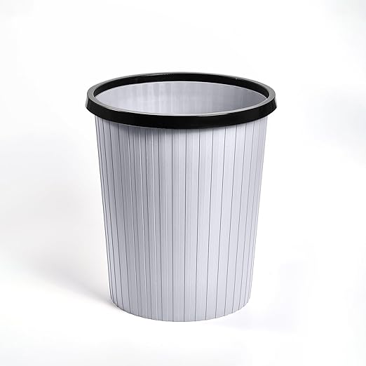 ZXJ Plastic Trash Can - 2 Gallon - White - Laundry Room,Bathroom,Kitchen,Office,Dormitory,Camping,Kids Room
