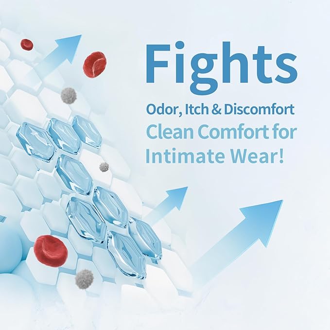 HH Herb & Health Underwear Wash, Enzyme Stain Remover for Panties Period Blood Discharge Sweat, Gentle pH7 Hand Wash Detergent for Sensitive Skin, No Bleach, Babypowder Scent