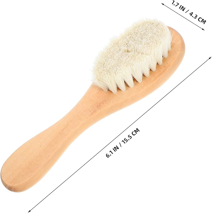 2pcs Laundry Brush for Delicate Fabrics Soft Natural Bristles Removal for Household Reusable Scrubbing Tool