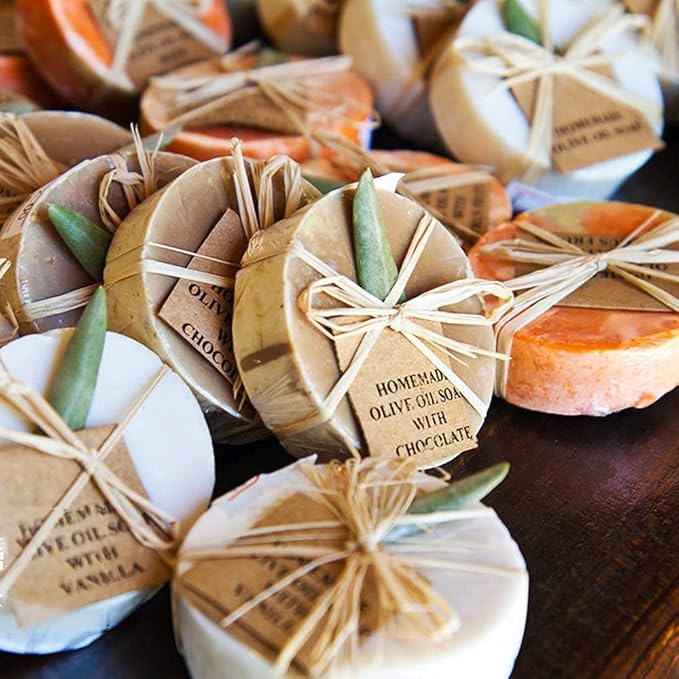 Moukiween Round Soap Silicone Molds, 2.1 inch Small Round Mold for Handmade Soap Making Shower Steamer, Bath Bombs, Chocolate, Candles, 2 PCS