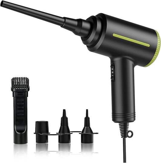 DOROBEEN Compressed Electric Air Blower, Handheld 500W 40000RPM Powerful Cored Air Duster for Computer Keyboard Electronics Cleaning