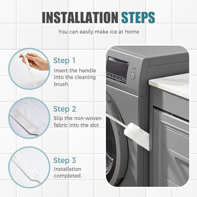 2 Pcs Bendable Gap Dust Cleaner, Pink Bendable Microfiber Duster for Household, Long Handle Flat Duster for Under Appliances, Crevice Cleaning Tool with Nonwoven Fabric (2pcsPink)