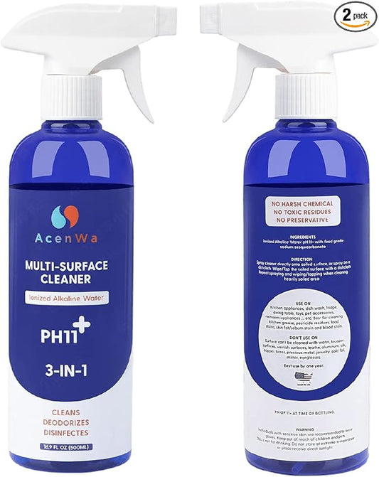 Natural Multi-Surface Cleaner is an unscented spray that degreases, deodorizes, work on air fryer, dishe, microwave, stove, table, fridge, bathtub, toilet, remove blood stains from clothes.