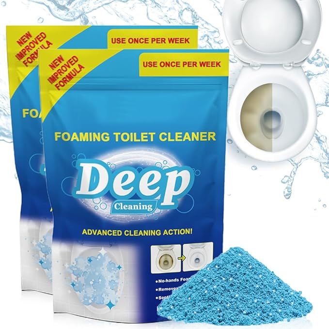 Toilet Cleaner, 2025 Upgrade Multipurpose Toilet Bowl Cleaner Toilets Cleane, Self Activating Powder for Toilets Bowls Cleaning, Powerful Foaming Toilets Bowls Cleaner, Deep Cleaning Tool (2)
