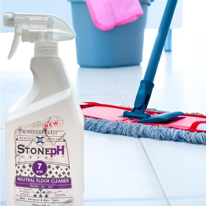 Neutral Floor Cleaner Kitchen & Home Cleaning Surfaces: Safe, Orange, Spray, Marble, Granite, Quartz, Travertine, Non Abrasive & Non Toxic, Biodegradable (Lavender)