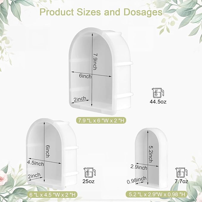 KISREL Large Resin Molds, Arch Silicone Mold for Epoxy Resin, Large Mold for Flower Preservation, Deep Pour Molds for Furniture Decoration, DIY Wedding Bouquets Preservation, Valentine's Day Gifts