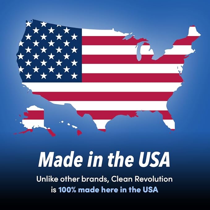 Clean Revolution SuperWash Dish Soap Starter Kit, Includes 3 18-Ounce Bottles One Trigger Sprayer, Compatible with Dawn Powerwash Sprayers, Spring Rain, Clear, 54 Fl Oz - Made in USA