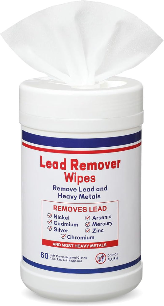 Nuanchu 1 Pack Lead Remover Wipes for Shooting 60 Count Per Canister Hand & Surface Cleaning Wipes Effectively Removes Lead, Dust, Oil & Grime Disposable Wipe for Mechanics Construction Diy (Classic)