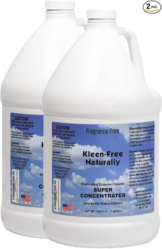 Naturally Enzyme Cleaner, Enzyme Solution, and Multi-Purpose Cleaner, Laundry Additive and More -Unscented -128oz