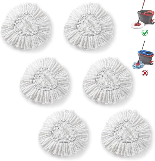 BonusLife Refill for O-Ceda EasyWrin Spin Mop Head 1-Tank System Only, 6 Refills