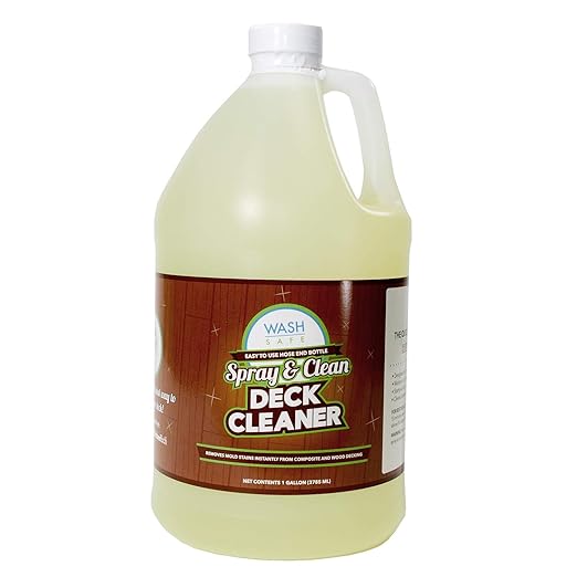Wash Safe™ SPRAY & CLEAN Commercial-Strength Composite Deck Cleaner | Remove Black Stains | Cleans Up to 1,500 sq. ft. | Deep Set Cleaning, 1 Gal.