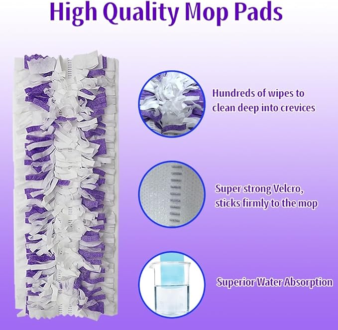 Disposable Mop Pads for S-wiff-er PowerMop Multi-Surface Mopping Pad Refills | Safe on All Finished Floors | Compatible with Swiffer PowerMop (25 Count)