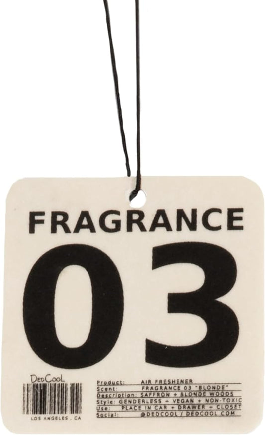 DedCool Air Freshener | Fragrance 03 | For Cars, Closets & Drawers | Hanging Odor Eliminator | Juniper Berries, Pomelo, Saffron | Long-Lasting Scent with Essential Oils | Non-Toxic Fragrance For All
