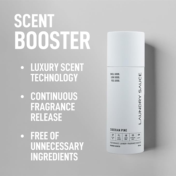 Laundry Sauce - Luxury Scented Laundry Detergent Pods & Scent Booster Bundle (Siberian Pine), Premium Laundry Washing Pods with High-End, Sophisticated Fragrances - Dye Free & HE Compatible