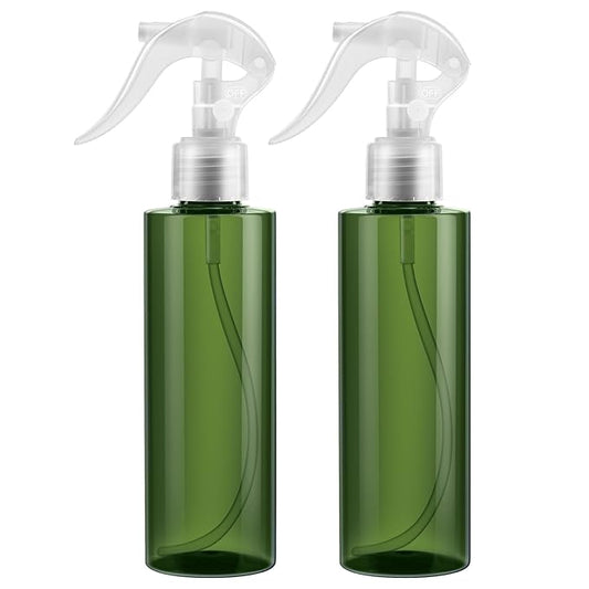 Spray Bottle For Hair - (7oz/2 Pack)-Premium Leak-Proof Travel Bottles - UV Protection Plastic Spray Bottle For Hair - Multi Purpose use Durable （Green）
