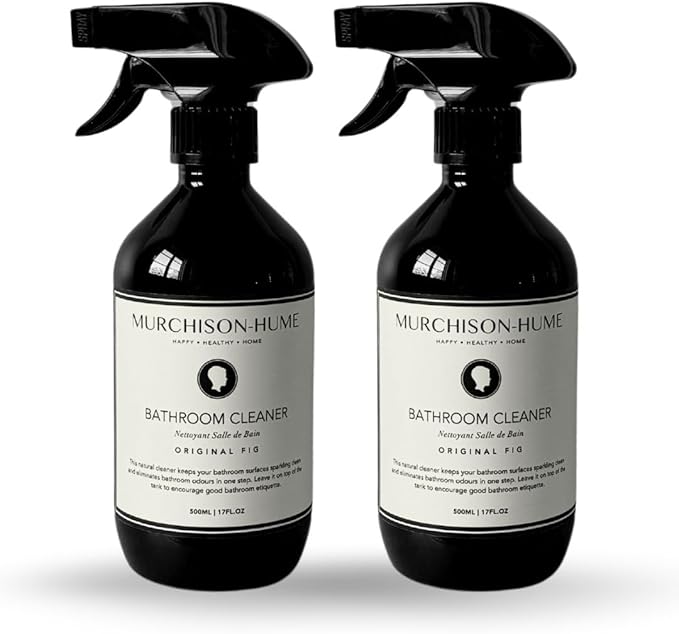 Murchison-Hume Powerful, Plant-based, Multi-Surface Bathroom Cleaner Spray for Basins, Tubs, Tiles, and Toilets. Eliminates Odor, 17oz, Original Fig Scent 2 Pack