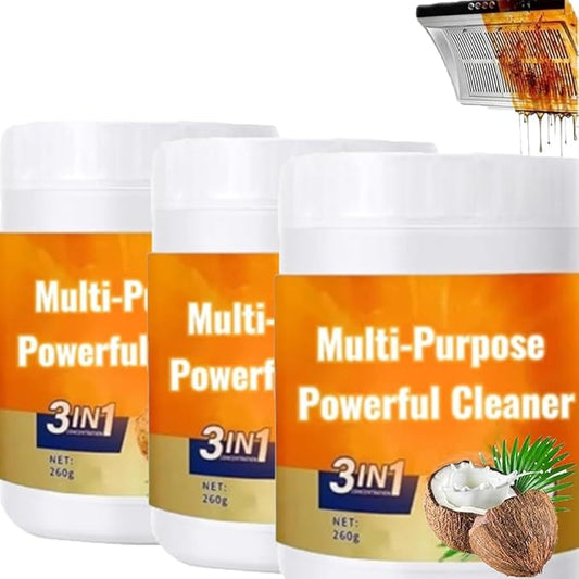 Multi Purpose Powerful Cleaner for kitchen, 3 In 1 Coconut Oil Natural Cleanser, Heavy Kitchen Duty Degreaser, All-Purpose Cleaner Removes Stains on Microwave,Oven & Stove Top (3)