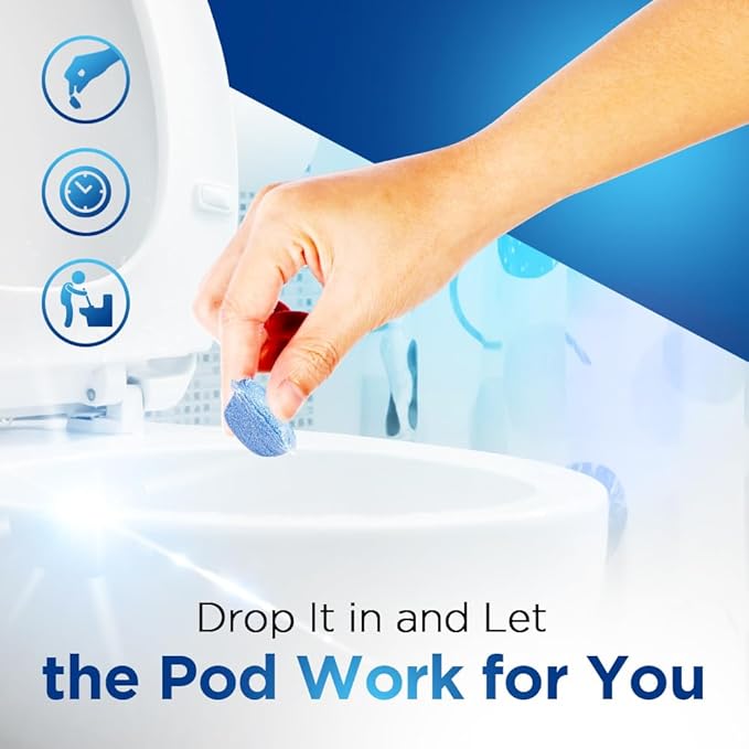 Fuller Brush Toilet Bowl Cleaner Pods - Water Soluble Tablet Cleansers, Cleans Descales & Refreshes Bathroom Toilets Removes Odors Soils & Stains Light Fresh Scent Ideal for Homes & Businesses 1-Pack